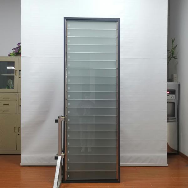 Grey Aluminum Louver Window Fiberglass Screen Aluminium Adjustable Louver Window