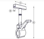 Adjustable Height Promotion Sign Holder Frame , Poster Plastic Snap Frames