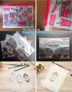 Wholesale vinyl plastic zipper bags packaging with slider closure, size frosted matte pvc vinyl zipper Zip lockk plastic packaging b from china suppliers