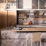 Customize Size Durable Luxury Cabinet Kitchen with Glass Door and Lazy Susan