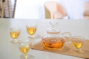China Double wall glass, Heat-resistant  glass teapot, borosilicate glass tea set, Espresso, Latte, Cappuccino cup on sale