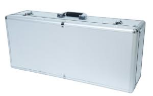 Wholesale Large Empty Aluminum Locking Box Silver Aluminum Big Carrying Cases ABS Diamond Panel from china suppliers
