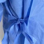 Blue SMS PP PE Disposable Gown Waterproof AAMI Level 1 2 3 4 Dental Isolation