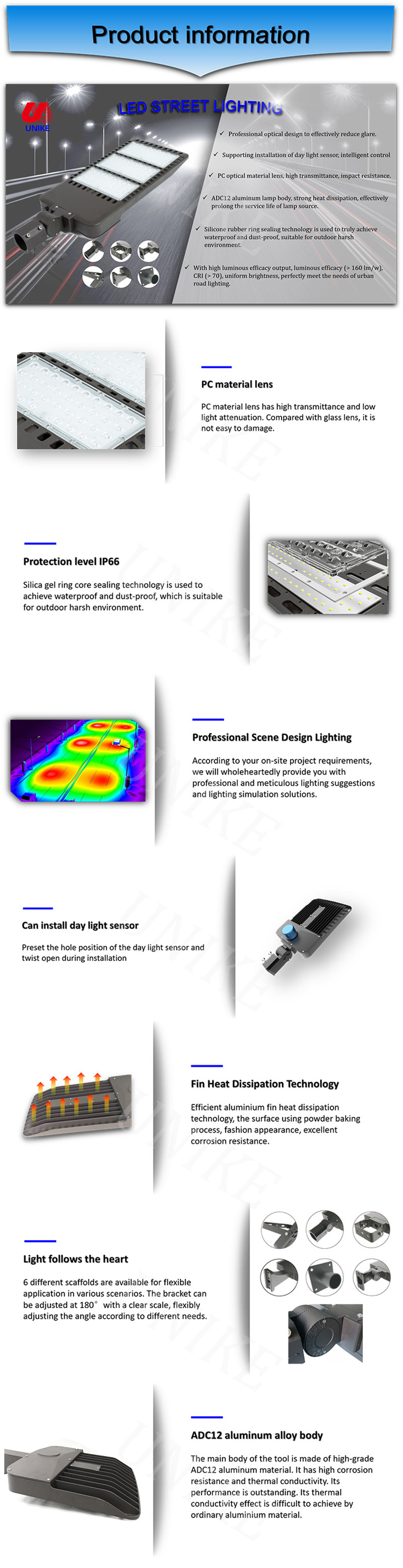 LED Shoebox Parking Lot Light 150w LED Street Light Radar Sensor Optional