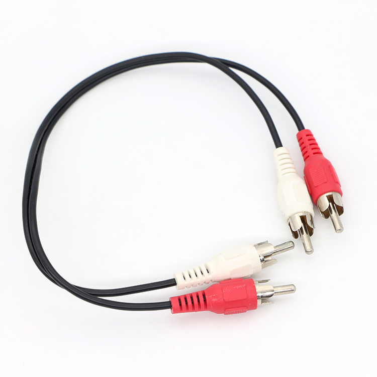 CUSTOM M 2M 3M TV Y Splitter 2 RCA Male to 2 RCA Male Audio Video Cable