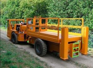 Underground 8000mm Length Arm Style Lift Platform Truck Trailing UC - 1C Model Yellow Color