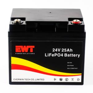 Wholesale EWT IFR32700 24v 25ah Lifepo4 Battery Pack 12.8v 100000mah Deep Cycle Lithium Ion Battery from china suppliers