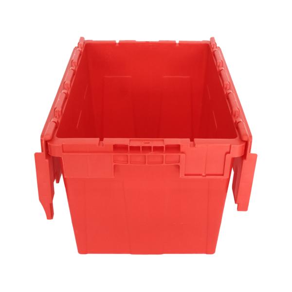 Logistics Nest Storage Attached Lid Container with PP Material and Stackable Tote