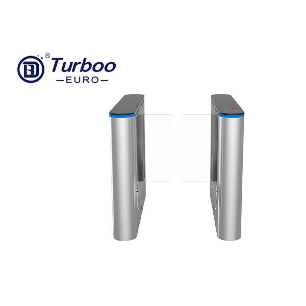 Glass Speed Gate Turnstile Entrance Turnstile Gate Black Artificial Marble