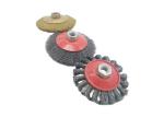 Durable Twist Knot Bevel Wire Brush Strong Steel Wires Fits M14 Angle Grinders