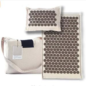 Wholesale 63.5*38.1*2.5cm High Stretchable Gray Massage Acupressure Yoga Mat With Spikes from china suppliers