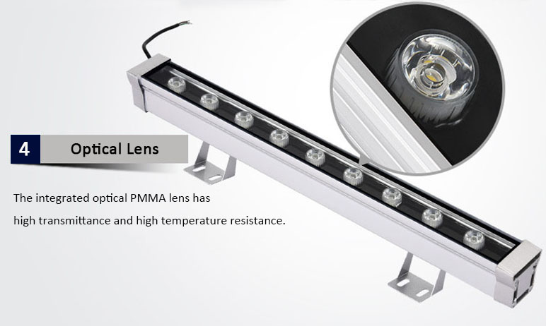 High Power Wall Mounted Linear LED Lighting , Energy Conservation Wall Washer Uplight