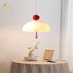 White Single Head Glass Pendant Light for Modern Classic Interior Design