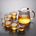 500ml/800ml/1000ml Large Capacity Glass Tea Pot with Heat Resistance and Classic
