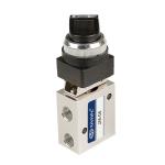 Plat Round Hand Operated Air Directional Control Valves Stop Type Mechanical Air