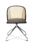 Wood Executive PP Seat 30in Rattan Office Chairs 42cm Back
