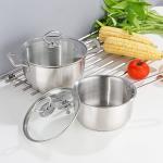 Kitchen Household Stainless Steel 3 Piece Pot And Pan Set Suit Ollas Cookware