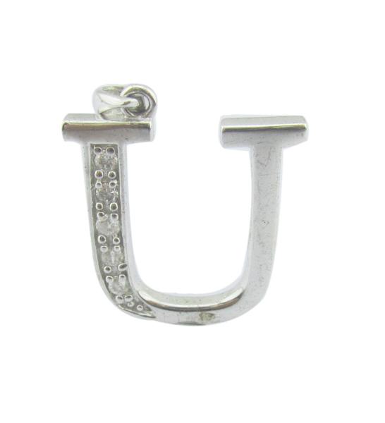 925 Silver CZ Pendant Stones 1.25mm/1.5mm And Alphabet Pendant For Pendant