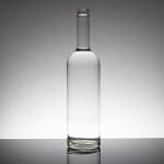 Engraving 1 Liter Glass Bottle With Cork Cap for Liquor Whisky Vodka
