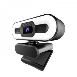 China HD 1080P 2K 4K Webcam Auto Focus Fill Light Web Camera With Microphone Live Broadcast USB Computer PC Web Cam on sale