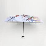 Digital Full Color Printed Three Fold Umbrella Anti - Uv Coating Inside For