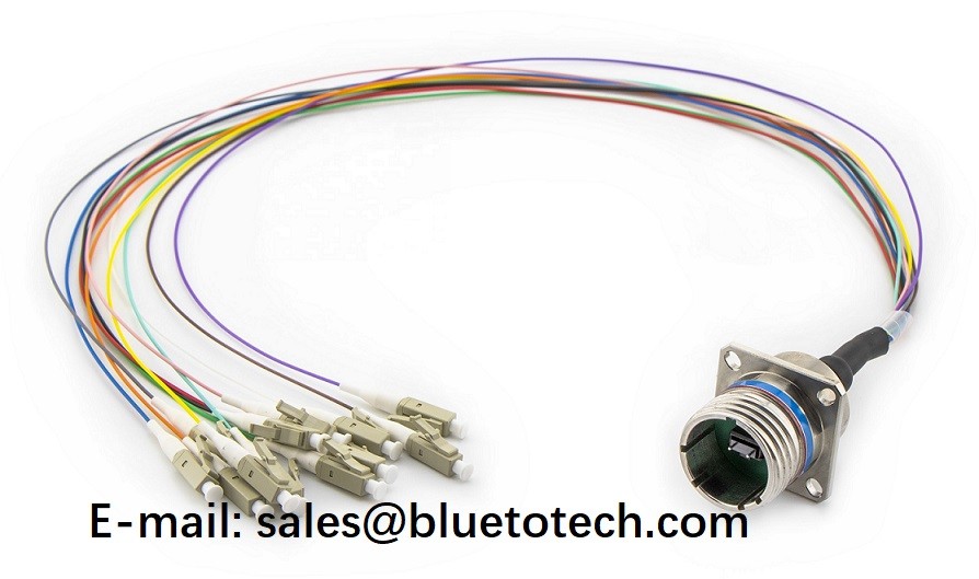 Field tactical use RRU BBU Waterproof J599 MPO-LC 900μm Single Mode Patch Cord 0.9mm