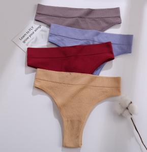 Wholesale Seamless G String Low Rise Sexy Underwear Thong Panties Female Underpants Solid T-Back from china suppliers