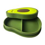 Avocado Shape Baby Training Feeding Silicone Plate Customized Bpa Free