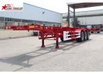 65T Payload Tipping Skeletal Trailers , Q345B Steel Sliding Skeletal Trailer