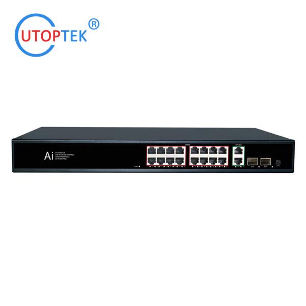 10/100/1000M 16xPOE+2UTP+2SFP IEEE802.3af/at 30W POE Etherent switch for CCTV