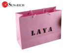 Customized Pink Printed paper bag for gift , garments
