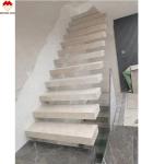 15 18mm Grey Marble Spiral Staircase Treads for Modern Homes and Easy Installati