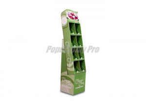 China 8 Pockets Recyclable Cardboard Floor Display Stands Beautiful Easy Assembly on sale