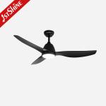 52" Black Design ABS Blades Ceiling Fan With Led Lighting And Remote