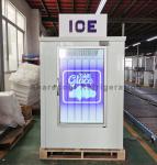 Auto Defrosting Indoor Ice Merchandiser Single Glass Door Bagged Ice Storage