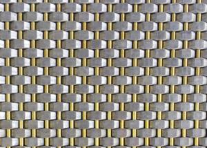 Wholesale Brass Crimped SS Woven Wire Mesh Cladding Facade PVD Surface from china suppliers