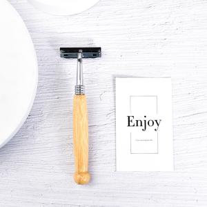 Wholesale Bamboo Handle Womens Eco Friendly Razor Safety Reusable 13cm Length from china suppliers