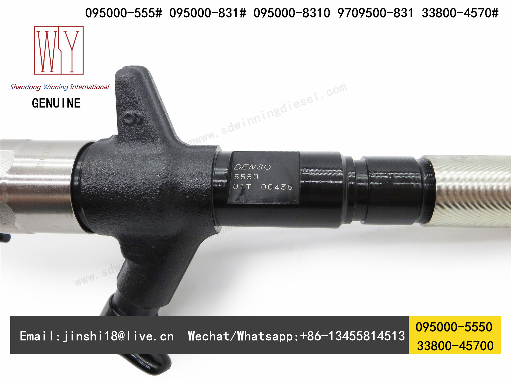 DENSO GENUINE AND BRAND NEW DIESEL FUEL INJECTOR 095000-5550, 33800-45700, 095000-8310 FOR HYUNDAI MIGHTY COUNTY HD78 3.