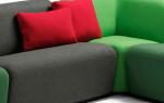 Colorful Corner Commercial Booth Sofa Seating For Hotel Lobby / Shopping Mall