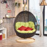 Carbon Steel Frame 2 Seat Hammock Swing Egg Shaped Rocking Chair