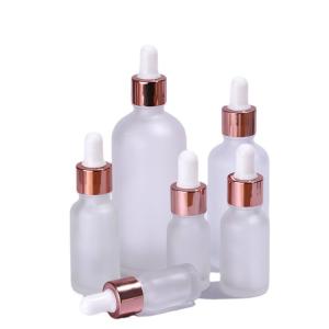 Wholesale Rose Gold Frosted Eye Dropper Bottles 3ml 5ml 10ml 15ml from china suppliers