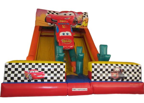 Classic Red Colour Interesting Inflatable Car Slide 0.55mm PVC Tarpaulin