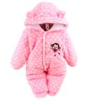 Winter custom baby clothes fleece lined newborn baby rompers