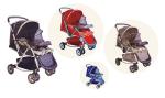 Rocking baby stroller