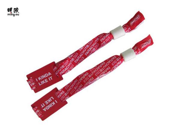 Paper Logo Sheet Pparty Entry Bracelets , Personalized Fabric Wristbands For