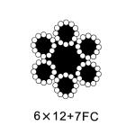 12mm 6x12 7FC Galvanized Steel Wire Rope for Crane and Lifting Equipment