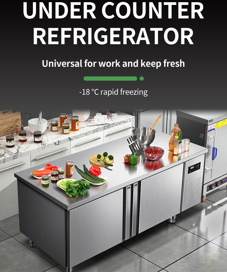 201/304 Stainless Steel Refrigeration Work Table for Undercounter in Commercial Kitchens