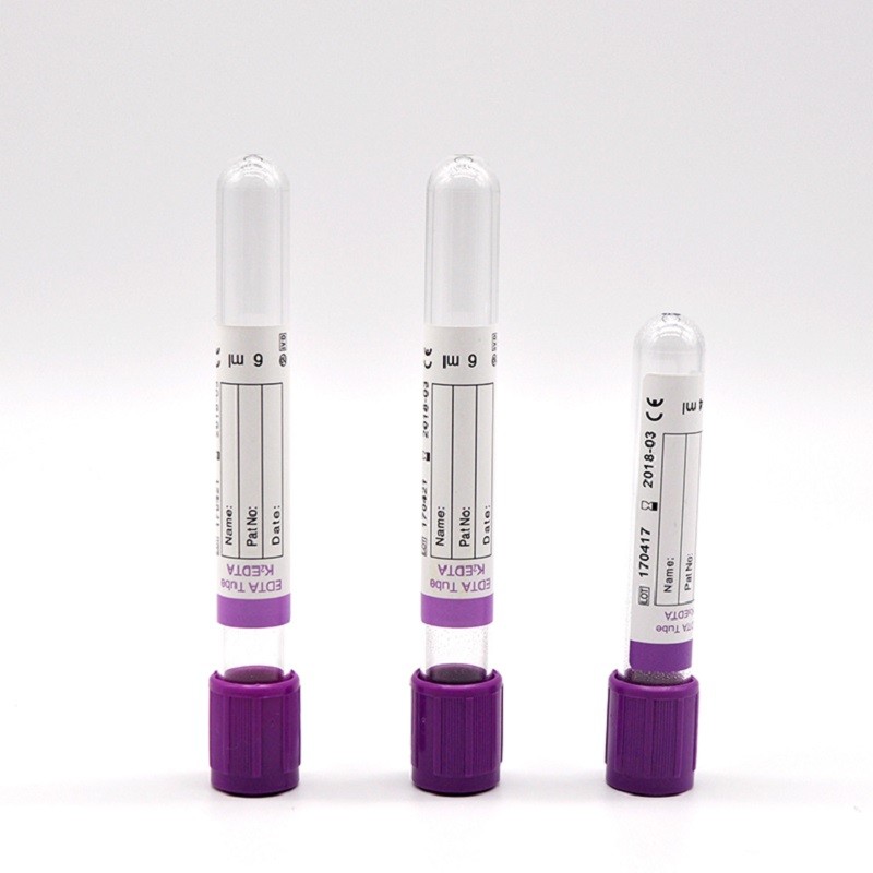 Whole Blood Collection K2 K3 EDTA Tube Medical Plastic Purple