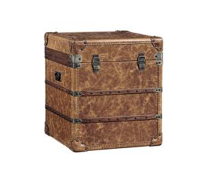 Wholesale Vintage Retro Style Genuine Leather Vintage Steamer Trunk Coffee Table With Rivets from china suppliers