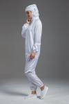 Anti static ESD blue color Resuable Autoclave hooded jacket workwear for the